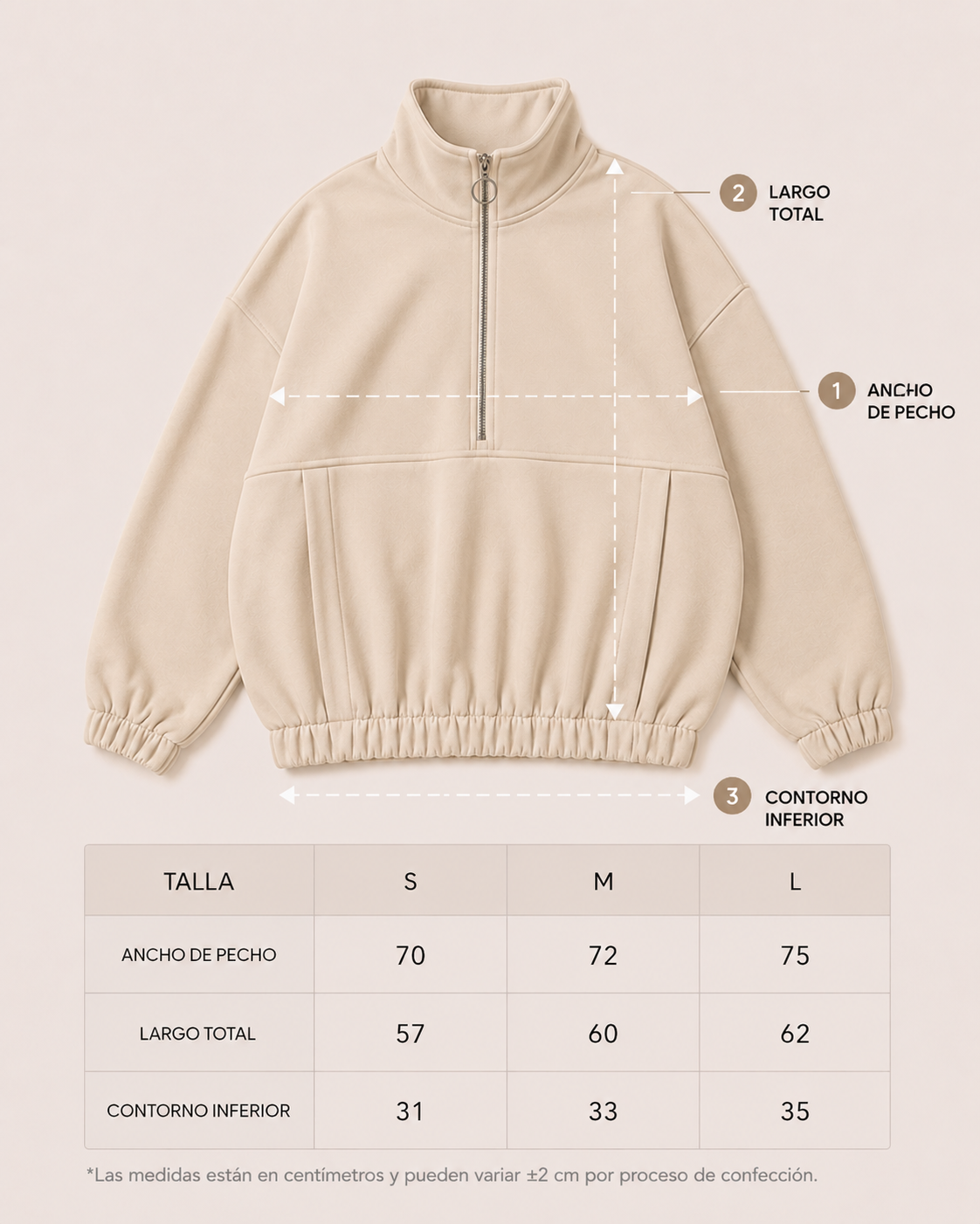 CASACA OVERSIZE ISA BEIGE