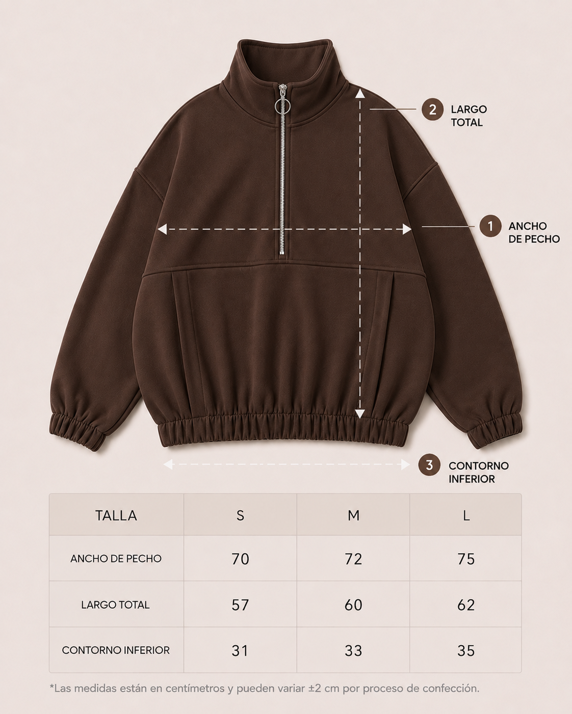 CASACA OVERSIZE ISA MARRÓN