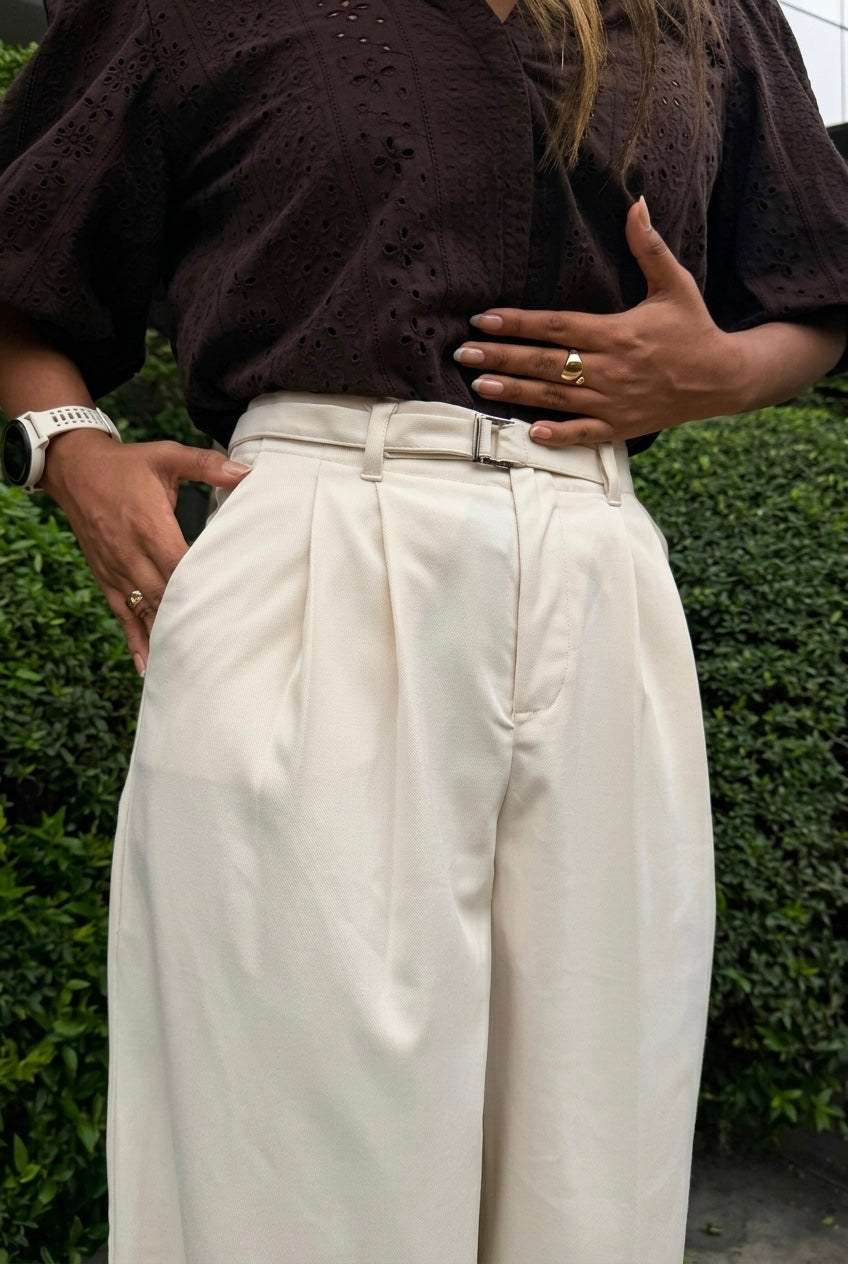 PANTALÓN PALAZO SIENNA CREAM