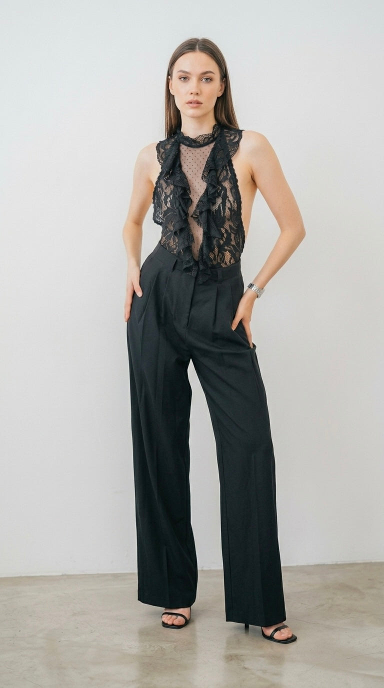 PANTALÓN PALAZO SIENNA NEGRO
