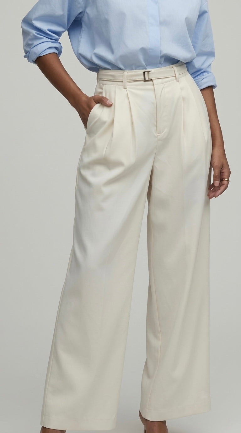 PANTALÓN PALAZO SIENNA CREAM