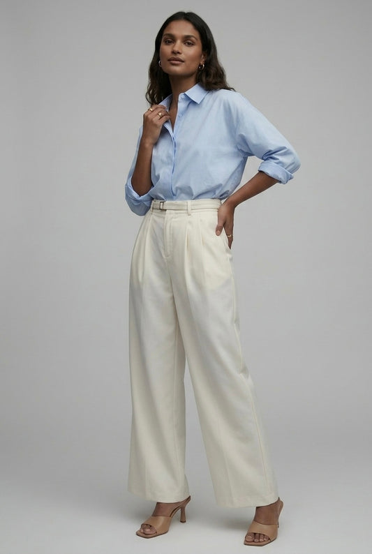 PANTALÓN PALAZO SIENNA CREAM